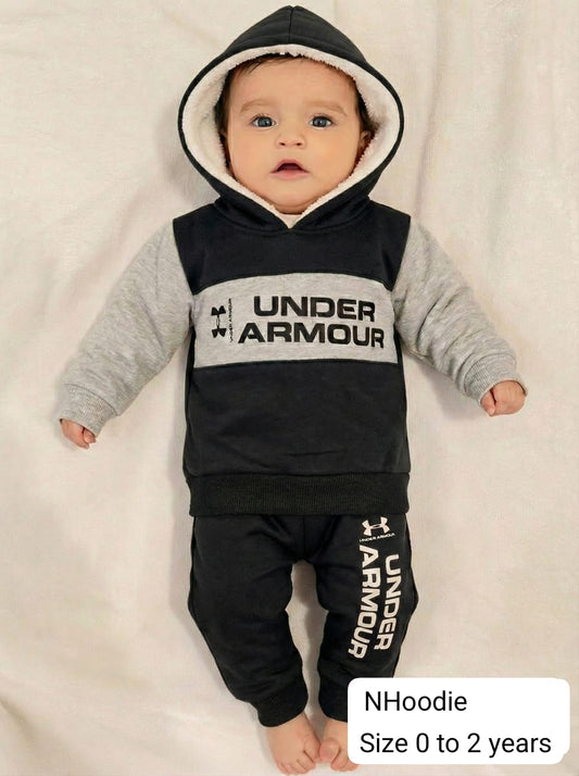 Black & Grey Under Armour Printed Tracksuit