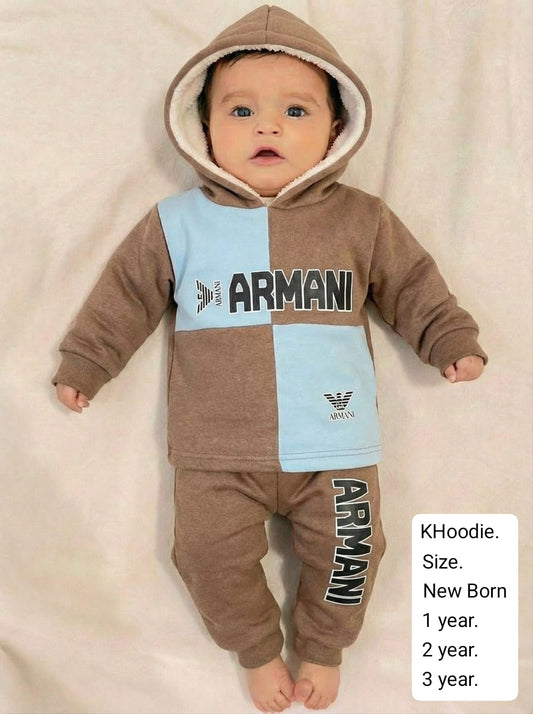 Armani Printed Green & Sky Blue Tracksuit