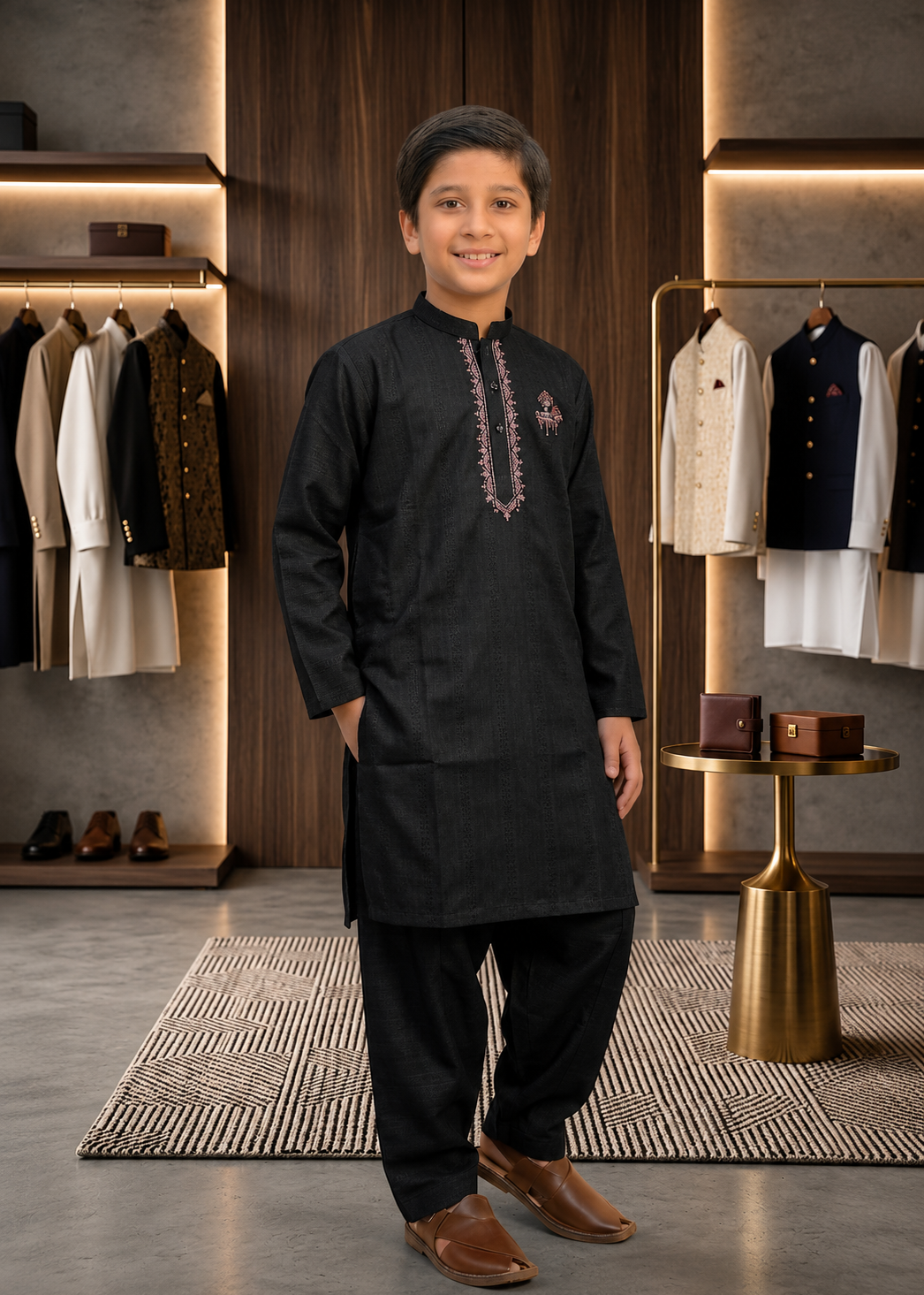 Boy Washing Wear Dress