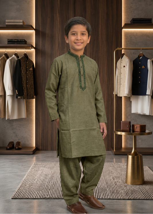 Boy Washing Wear Dress