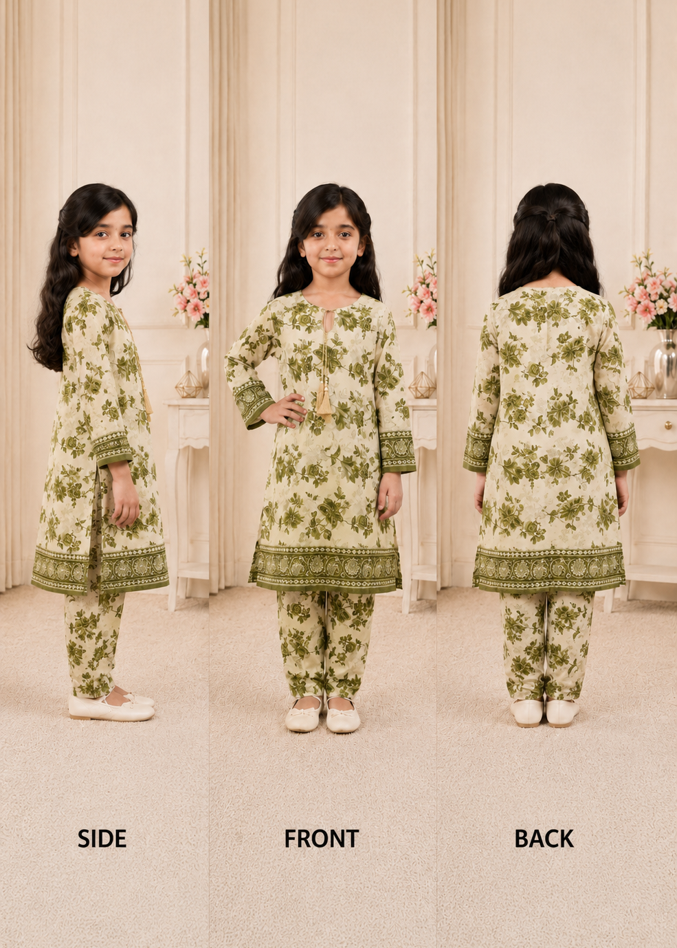 Printed Girls Cotton Suit