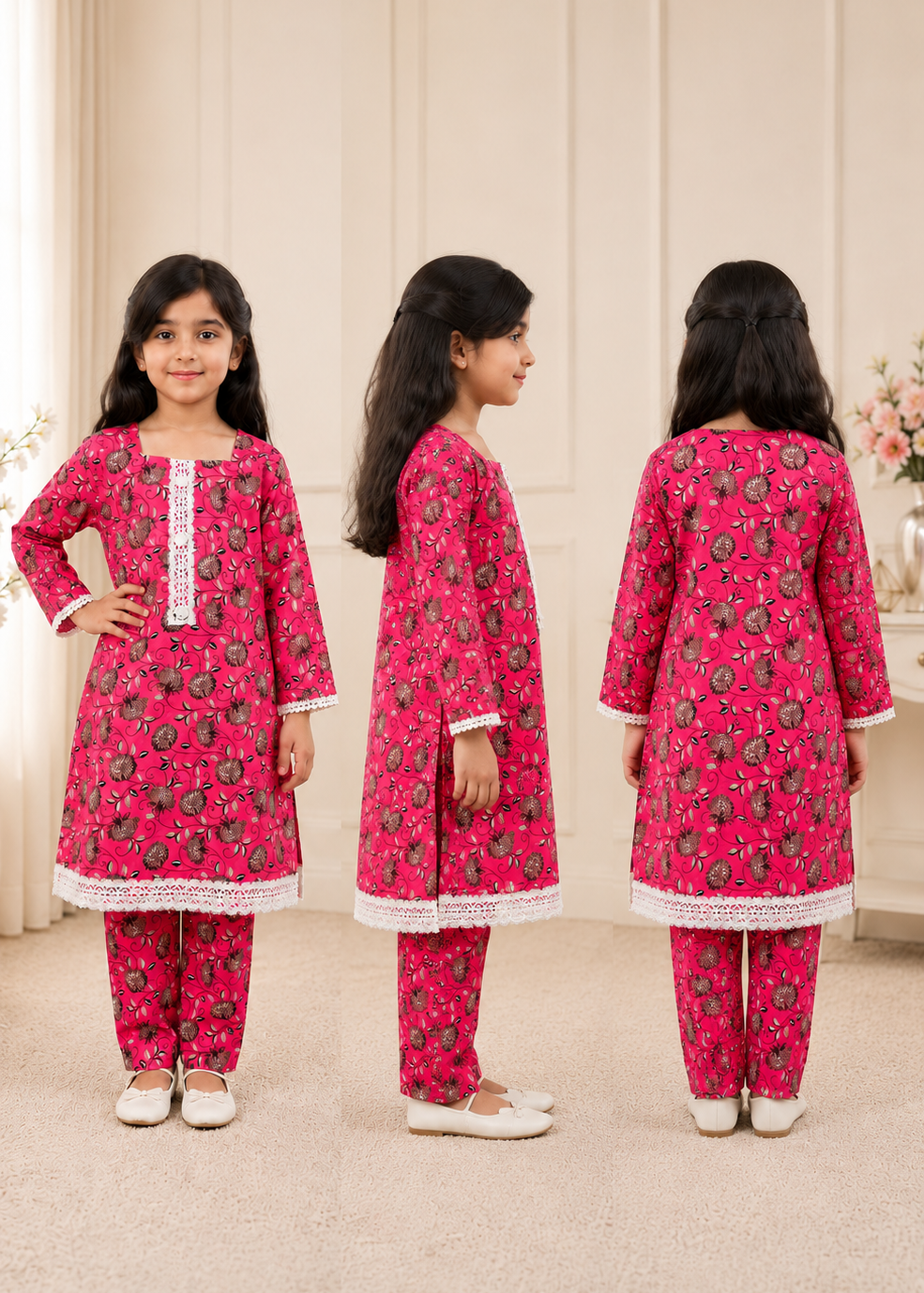 Cotton Farshi Salwar Girls Dress