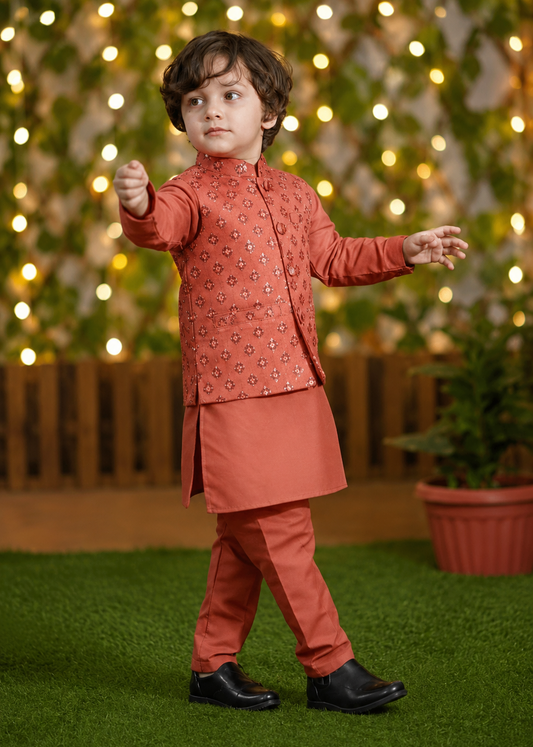 Kids Waiscoat Kameez Shalwar