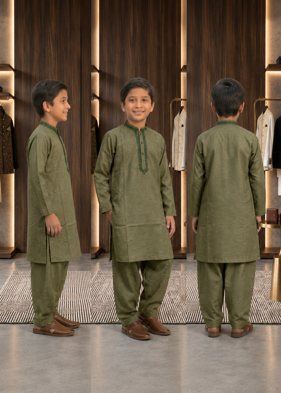 Boy Washing Wear Dress