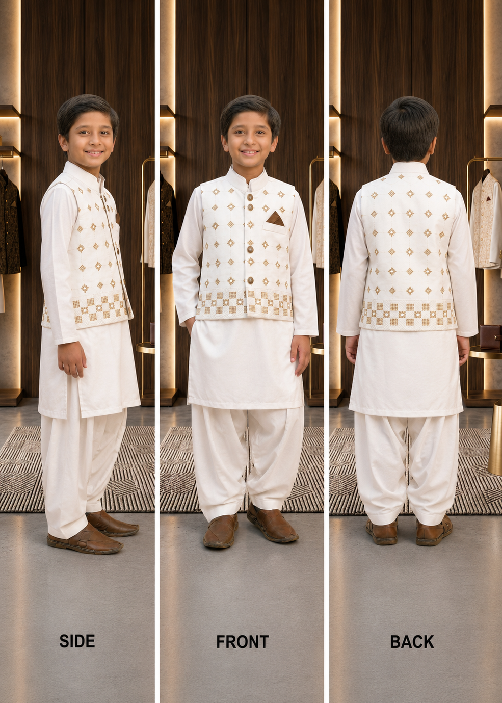 Boys Waistcoat Shalwar Kameez