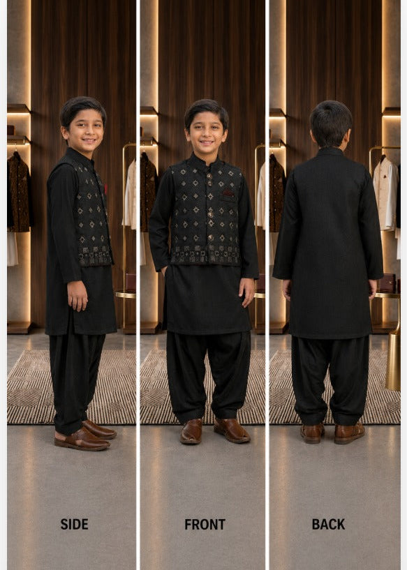 Boys Waistcoat Shalwar Kameez Dress